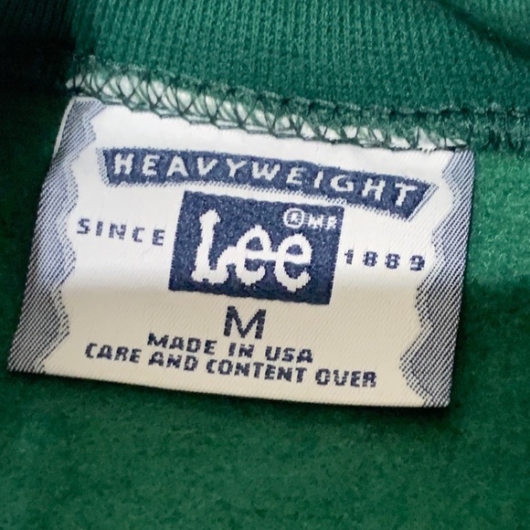 Vintage Lee Heavyweight Men's Green Sweater made U.S.A. Medium - Picture 4 of 6